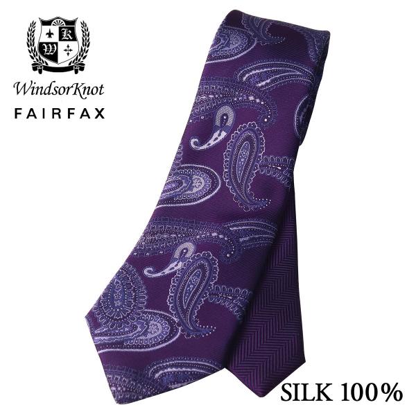 ネクタイ ウィンザーノット WindsorKnot フェアファクス FAIRFAX ペイズリー ヘリ...