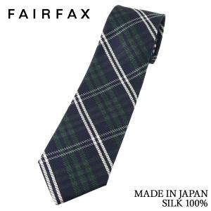 FAIRFAX（フェアファクス） ネクタイ ビジネス ブランド 小紋 グリーン