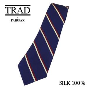 美品 サルヴァトーレフェラガモ ネクタイ レジメンタル ストライプ 紺 赤 FAIRFAX ネクタイ フェアファクス ボールド レジメンタル