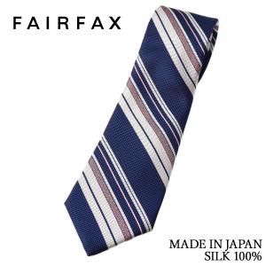 FAIRFAX（フェアファクス） ネクタイ ビジネス ブロックストライプ