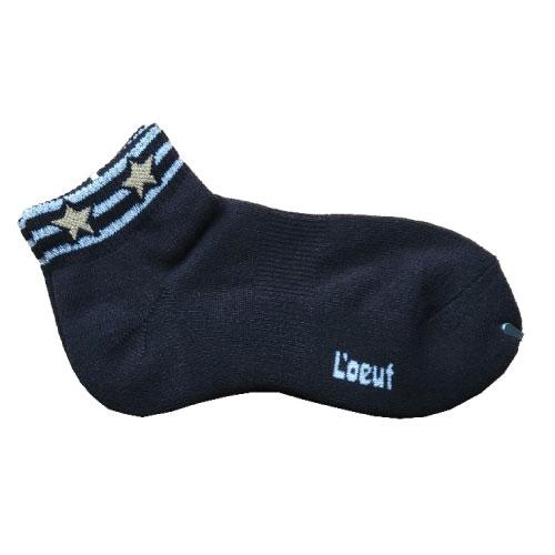 ルフ 星柄ソックス   222SA-BK   Loeuf LSC レディース  23FW