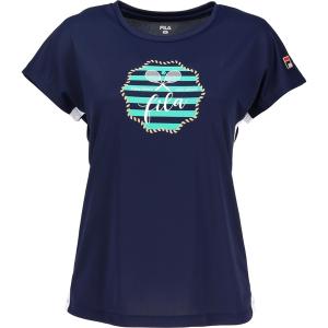 【ネットバーゲン】フィラ グラフィックTシャツ CZ6SGW042-NV0 FILA LS レディース 26SS
