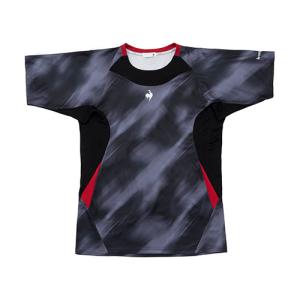 【ネットバーゲン】ルコックスポルティフ Aile formeグラフィックゲームシャツ   QTMWJA31-BK   lecoq sportif MS メンズ  23FW｜ウインザーラケットオンライン