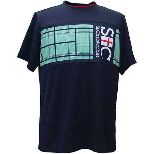 【SALE】セントクリストファー テニスコートプラクティスシャツ   STC-BDM5455-NV ...