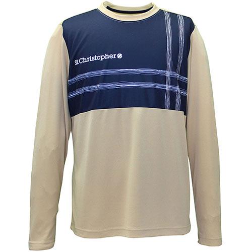 【SALE】セントクリストファー クロスラインロングスリーブシャツ   STC-BDM5467-CN...