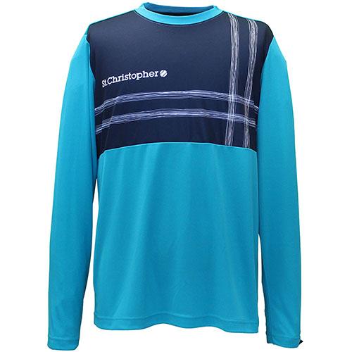 【SALE】セントクリストファー クロスラインロングスリーブシャツ   STC-BDM5467-TQ...