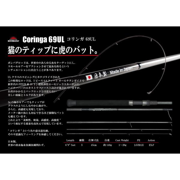 ボンバダアグア コリンガCoringa 69UL　パックロッド