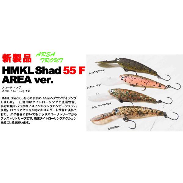 ハンクル　ハンクルシャッドHMKL SHAD55F エリアバージョン