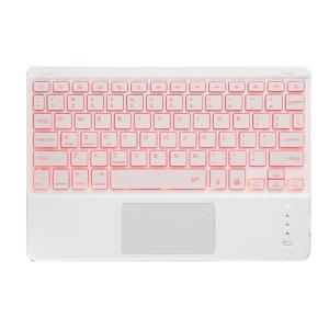 Bluetooth キーボード タッチパッド付き 超薄 7カラーLEDバックライト タブレット iP...