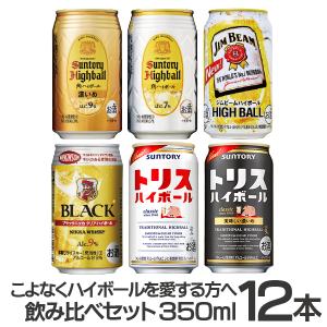 チューハイ ハイボール 飲み比べ 送料無料 こよなくハイボールを愛する方に捧ぐ350ml缶 6種×12本セット