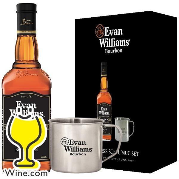 ステンレスマグカップ付き ウイスキー バーボン 送料無料 サッポロ エヴァンウィリアムス ブラックラ...