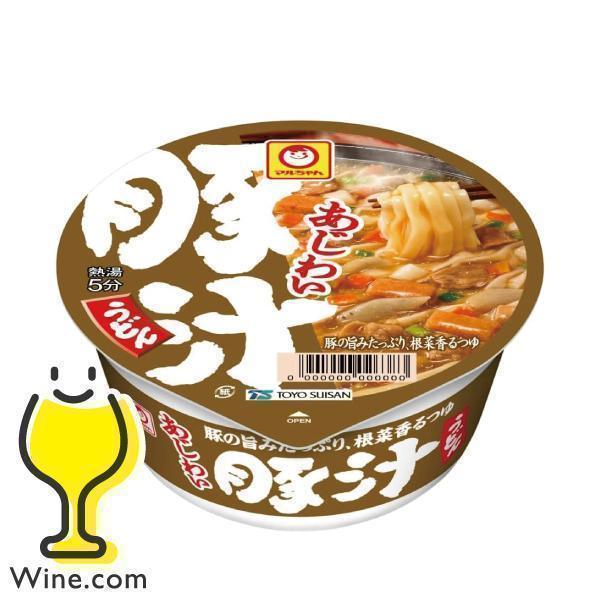 送料無料 東洋水産 マルちゃん あじわい豚汁うどん 1ケース/109g×12個(012)