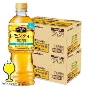 レモンティー ペットボトル 箱 送料無料 ポッカサッポロ マブロック レモンティー 微糖 525ml×2ケース/48本(048)『POK』｜wine-com