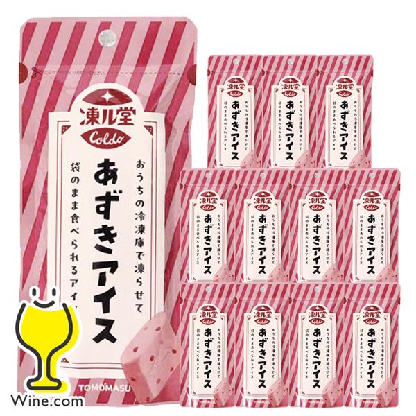 凍らせて食べるアイス パウチタイプ 送料無料 友枡飲料 凍ル堂 あずきアイス 80g×1ケース/12...