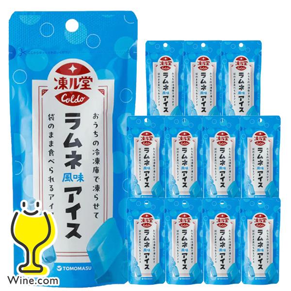 凍らせて食べるアイス パウチタイプ 送料無料 友枡飲料 凍ル堂 ラムネアイス 80g×1ケース/12...