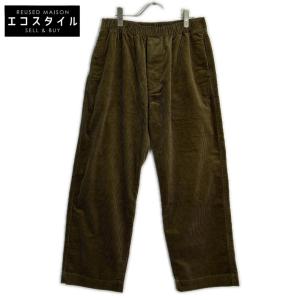 DANTON ダントン カーキ コーデュロイ ストレートシルエット イージーパンツ オリーブ 40 ボトムス メンズ 中古