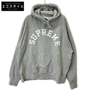 Supreme シュプリーム ×Champion 25SS グレー アーチロゴ スウェット プルオーバーパーカー グレー XL トップス コットン メンズ 中古