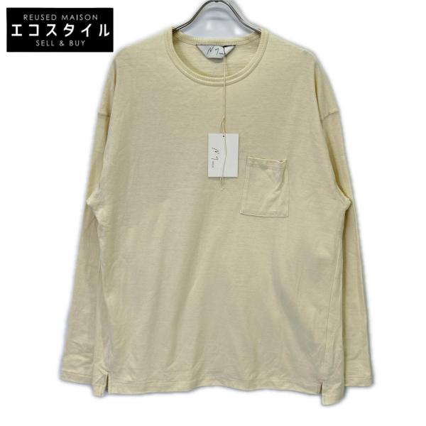 ANCELLM アンセルム CREAM T46C/R CREW NECK LS T-SHIRT クリ...