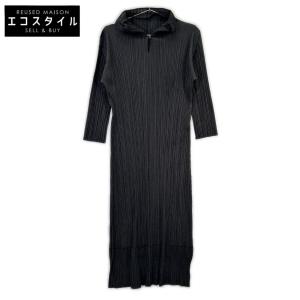 PLEATS PLEASE プリーツプリーズ PP51-JH187 グレー プリーツ 7分袖 ワンピース グレー 4 ワンピース レディース 中古