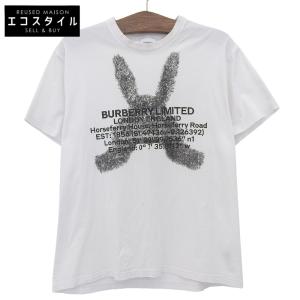 BURBERRY バーバリー RABBIT LOGO TEE コットン トップス メンズ 白 ホワイト M 8049565