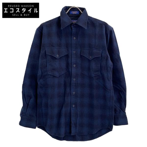 PENDLETON ペンドルトン 90s~ OUTDOORS MAN ネイビー バージンウール100...