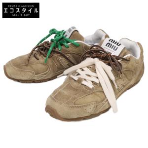 MIUMIU ミュウミュウ ｘNew Balance ニューバランス 530SL スエード スニーカー 36 ブラウン レディース