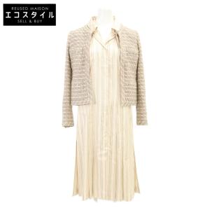 美品 CHANELシャネル 03P P20660W03114/P20656V12140 シャツドッキング ツイードジャケット/ワンピース セット レディース