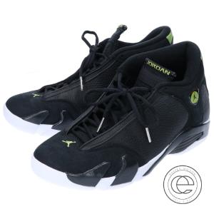 air jordan 14 retro black black white vivid green
