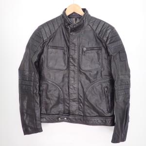 国内正規 Weybridgeウェイブリッジ Belstaffベルスタッフ ジャケット 美品 レザージャケット46 メンズ ブラック Belstaffベルスタッフ