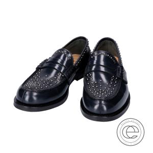美品 18aw Church S チャーチ 0218 ラスト126 Pembrey Met ペンブリー スタッズ ローファー シューズ