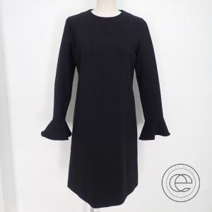 18fw Yoko Chanヨーコチャン Ycd 318 401 フレアスリーブ バックパールドレス ワンピース40 ブラック