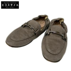 TOD'S トッズ ダブルT スエード ローファー 34 レディース