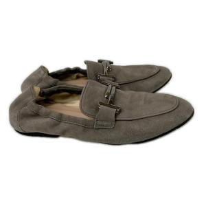 TODS トッズ ダブルT スエード ローファ...の詳細画像4