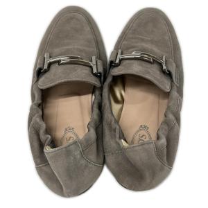 TODS トッズ ダブルT スエード ローファ...の詳細画像5