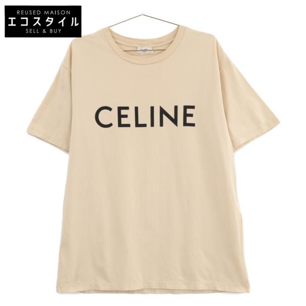 CELINE セリーヌ ベージュ 2X681671Q コットン ロゴ 半袖Tシャツ ベージュ XS ...