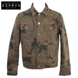美品 国内正規 LOUIS VUITTON ルイヴィトン x Supreme シュプリーム HDA91WDSQ モノグラム カモフラージュ デニム ジャケット 48 メンズ