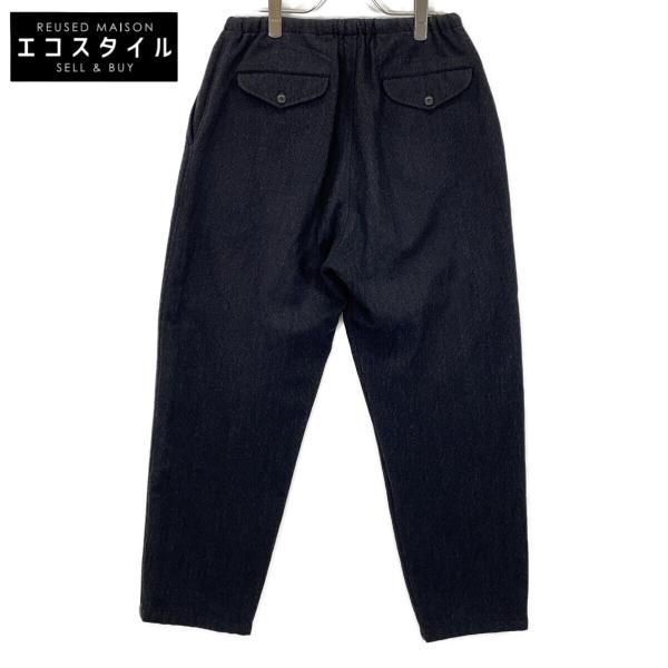 COMOLI コモリ Y03-03008 ブラック リファインウール ドローストリングパンツ ブラッ...