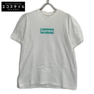 Supreme シュプリーム ｘTIFFANY＆Co. ティファニー ボックスロゴ 半袖Tシャツ M ホワイト/ブルー メンズ