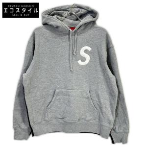 Supreme シュプリーム 21AW グレー S Logo Split Hooded Sweatshirt グレー S トップス コットン メンズ 中古