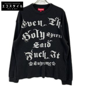 Supreme シュプリーム 25FW ブラック Angel Thermal ブラック L トップス コットン メンズ 中古
