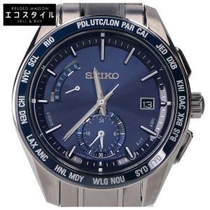 美品 SEIKO セイコー SAGA177 8B54 BRIGHTZ ブライツ デイト ソーラー電波 腕時計 メンズ