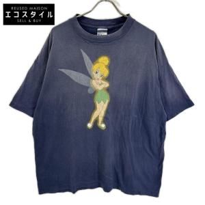 SAINT MICHAEL セントマイケル ×ディズニー 26SS SM-MK8-0000-C79 ティンカーベルTシャツ ネイビー XXL トップス コットン メンズ 中古