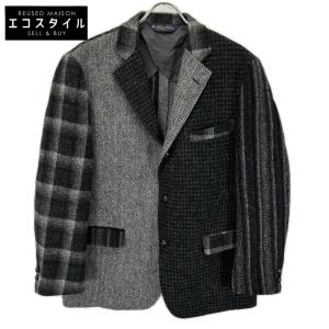 BrooksBrothers ブルックスブラザーズ ブラック×グレー ツイードクレージー パターン ジャケット ブラック×グレー 42 ジャケット ウール メンズ 中古