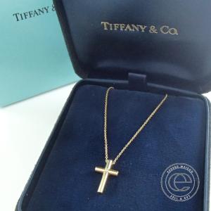 Tiffanyamp Co ティファニー K18yg 1pダイヤ クロス ペンダント ネックレス イエローゴールド レディース Automationghana Com