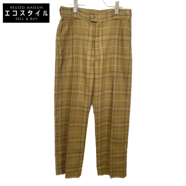 PENDLETON ペンドルトン カーキ チェック パンツ ブラウン M ボトムス ポリエステル レ...