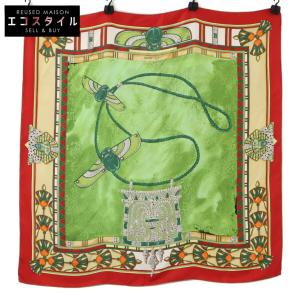 Cartier（カルティエ） ジュエリー 宝石柄 スカーフ イエロー マルチ