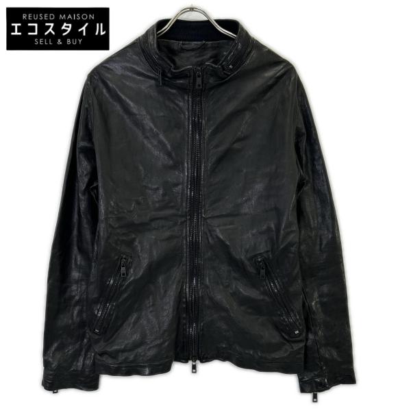 GIORGIOBRATO ジョルジオブラット GU18S8681B ブラック シープスキン ラムレザ...