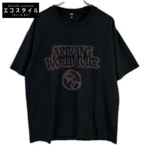 【BTS】ブラック ARIRANG T-SHIRT KOREA ヴィンテージ加工Tシャツ ブラック M トップス ナイロン メンズ 中古
