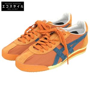 美品 onitsuka tiger オニツカタイガー CORSAIR VIN ローカットスニーカー シューズ レディース オレンジ 23.5cm TH321N