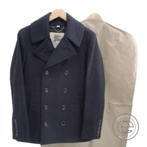 美品 Burberry バーバリー 登場大人気アイテム ブラック ｐコート メンズ 46